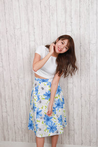 7sheets flare flower skirt