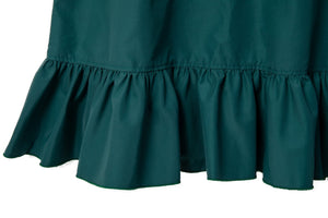 <transcy>sleeveless gathered green dress</transcy>