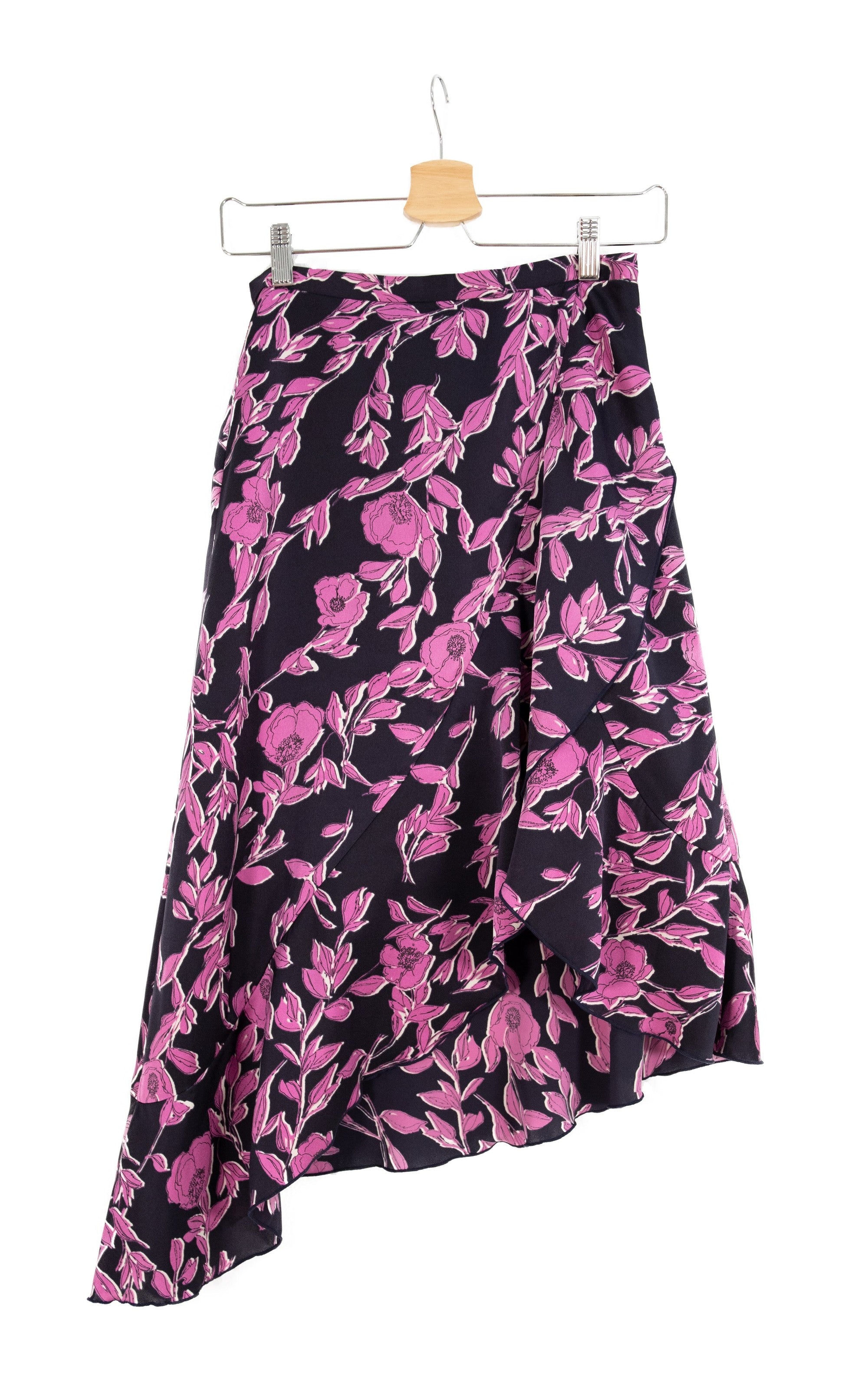 <transcy>frill asymmetry flower skirt</transcy>