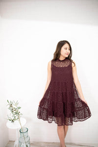 <transcy>lace tiered dress</transcy>